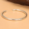 Sterling silver bangle bracelet, Simple Cuff Bangle Bracelet