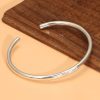 sterling silver bracelets for women, this is a right view of the silver bangle bracelet