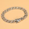925 Sterling Silver Skull Carved Twist Chain Bracelet