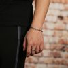 Square Braid Sterling Silver Bracelet for men, bracelet length 18 - 21cm four size available