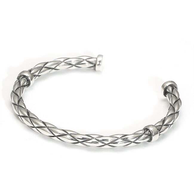sterling silver cuff bracelet vintage, inner diameter 59mm, weight about 30.13g
