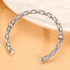 sterling silver cuff bracelet vintage, Bracelet thickness 5mm, width 5mm