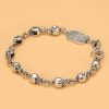 925 Sterling Thai Silver Skull Bracelet For Men