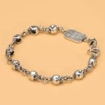 925 Sterling Thai Silver Skull Bracelet For Men