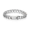 Essential 925 sterling silver Cuban link bracelet, high-shine finish for a professional look.