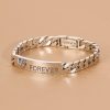 Couple Forever Sterling Silver Bracelet for women, made of 925 sterling silver, weight about 34 - 37.5g