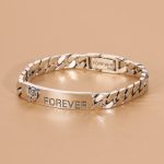 Couple Forever Sterling Silver Bracelet for women, made of 925 sterling silver, weight about 34 - 37.5g