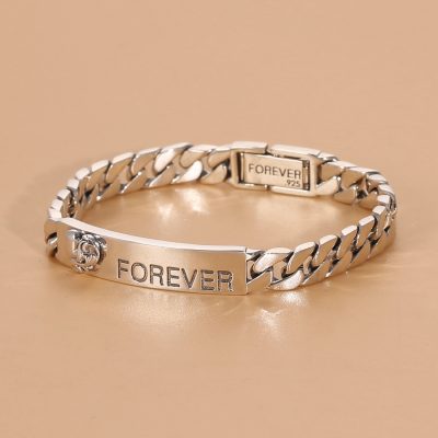 Couple Forever Sterling Silver Bracelet for women, made of 925 sterling silver, weight about 34 - 37.5g