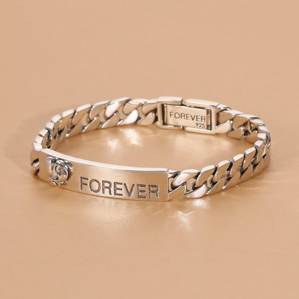 Couple Forever Sterling Silver Bracelet for women, made of 925 sterling silver, weight about 34 - 37.5g
