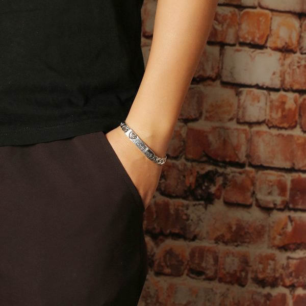 Couple Bracelets Silver with Engrave Forever