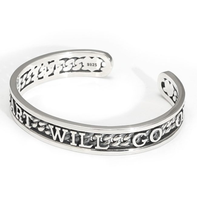 sterling silver bracelet for charms, thickness of approximately 2mm and weighs around 24.89g.
