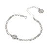Happy Face 925 Sterling Silver Curb Chain Bracelet-5