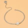 Cuban chain Sterling Silver Bracelet for women, weight about 6.6g, length 18cm