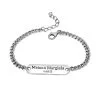 Versatile 925 silver curb chain bracelet suitable for men or as a matching couple's jewelry set.