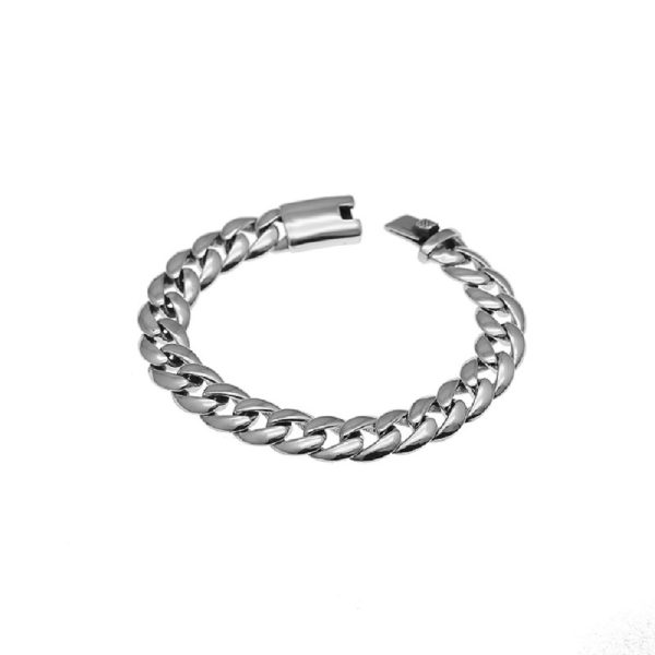 Men's 925 Sterling Silver Cuban Chain Bracelet - Image 5
