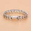 Men's S925 Sterling Silver Cuban Chain Bracelet