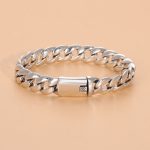 Men's S925 Sterling Silver Cuban Chain Bracelet
