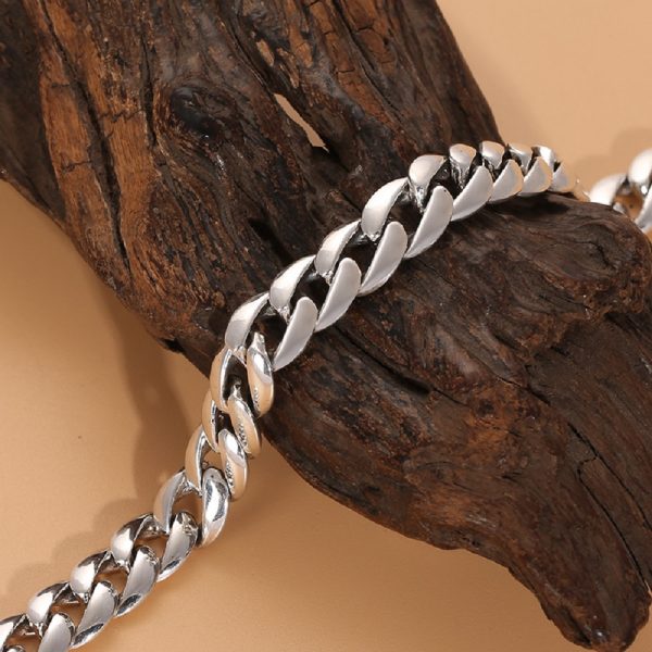 Men's 925 Sterling Silver Cuban Chain Bracelet - Image 4