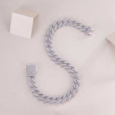 Pandora Pavé Diamond Link Chain Bracelet In Sterling Silver front view image