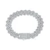 Pavé Diamond Sterling Silver Link Chain Bracelet