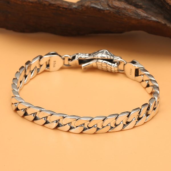 S925 Sterling Silver Snack Twist Chain Bracelet - Image 2
