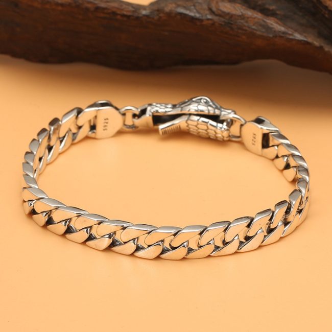 S925 Sterling Silver Snack Twist Chain Bracelet - Image 2