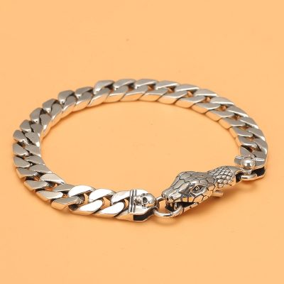 S925 Sterling Silver Snack Twist Chain Bracelet