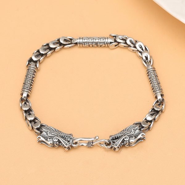 S925 Thai Silver Bracelet With Dragon Head - Image 3