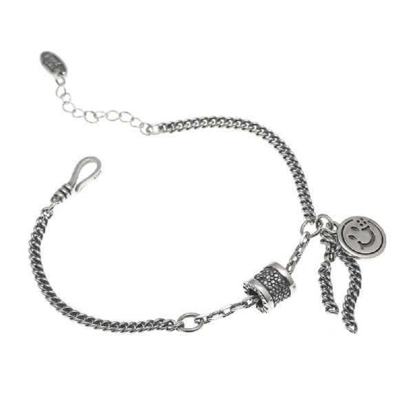 S925 Thai Sterling Silver Tassel Chain Bracelet - Image 5