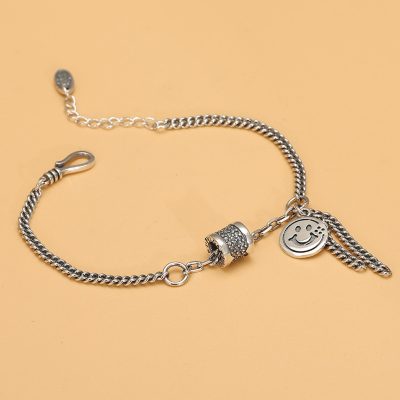 Tassel Chain sterling silver bracelet for women, made of 925 sterling silver, thai silver Craftsmanship, weight about 10.6g