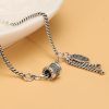 S925 Thai Sterling Silver Tassel Chain Bracelet for women, detail view image,
