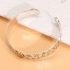 sterling silver bracelets for women, top view of the silver bracelet