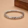 Snakeskin sterling silver bracelets for women or men, hand made, weight about 40.5g, bracelet length 20cm