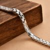 925 Sterling Silver bracelet with Snakeskin detail view image