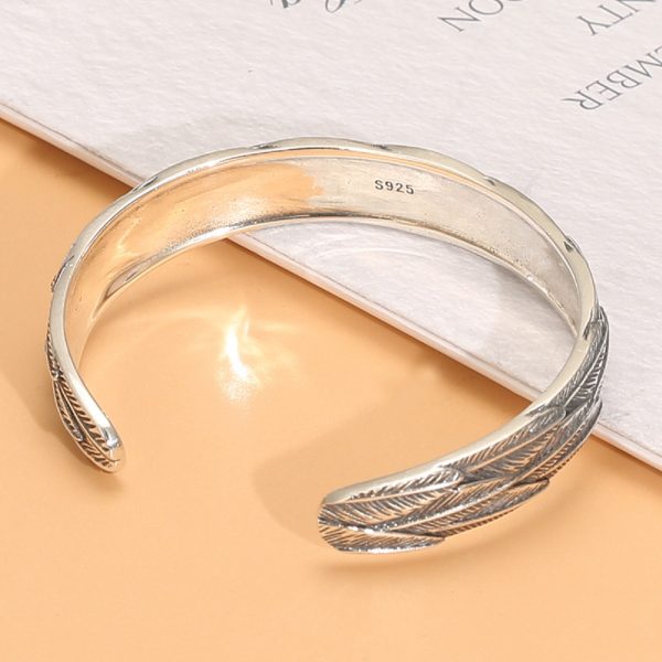 sterling silver bracelet vintage, open cuff bracelet, width 12mm, thickness 3mm