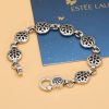Thai Sterling Silver Hollow Petals Chain Bracelet