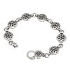 Thai Sterling Silver Hollow Petals Chain Bracelet