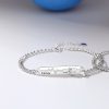Silver Couple Bracelet With Heartbeat Bracelet men bracelet