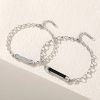 925 Sterling Silver Couple Bracelet With Love Charm
