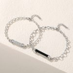 925 Sterling Silver Couple Bracelet With Love Charm