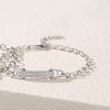 925 Sterling Silver Couple Bracelet With Love U letter