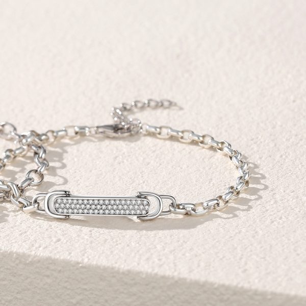925 Sterling Silver Couple Bracelet With Love U letter