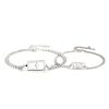 925 Sterling Silver Couple Bracelets With 100% Charged blank bracelet