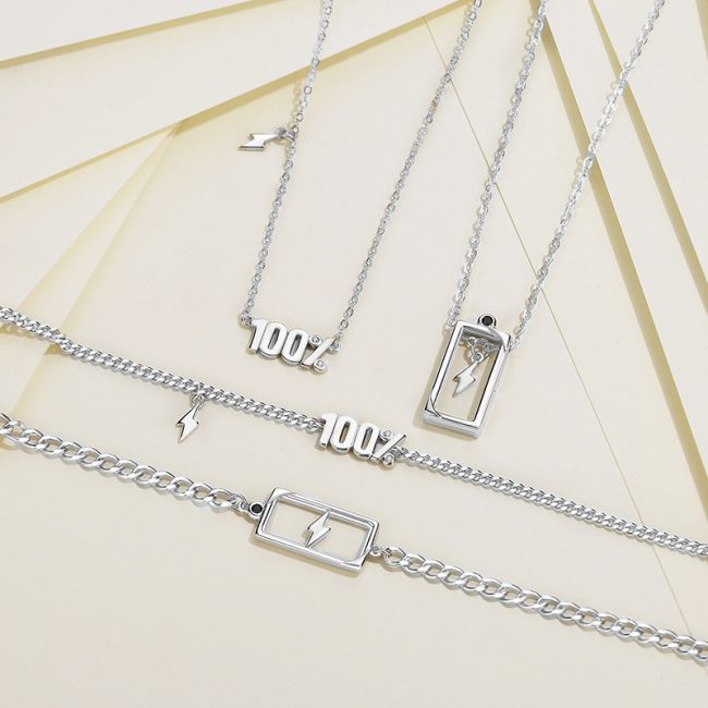couple bracelets in 925 Sterling Silver With 100% Charged