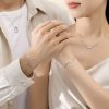 925 Sterling Silver Couple Bracelets With 100% Charged, Men's bracelet with sterling silver charging symbol, women's bracelet with sterling silver 100% character