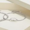 925 Sterling Silver Couple Bracelets With 100% Charged women bracelet