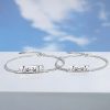 925 Sterling Silver Couple Bracelets With Panther Bracelet, made of 925 sterling silver, setting yellow zirconia