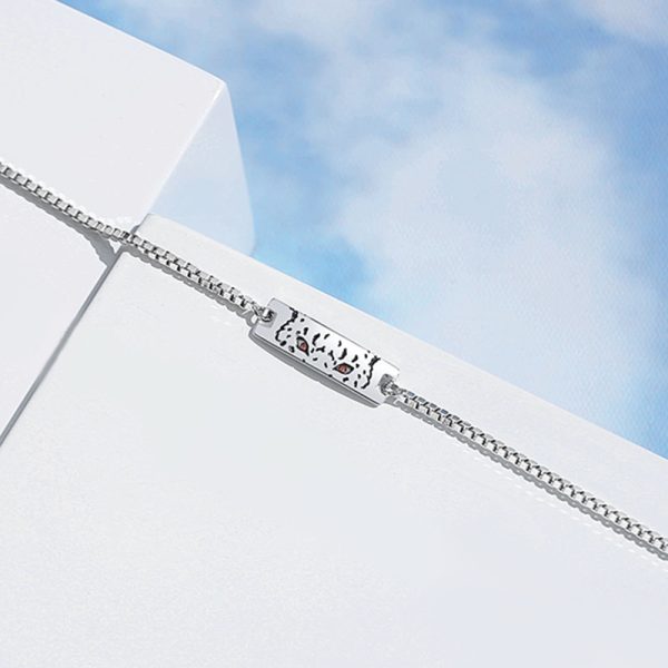 925 Sterling Silver Couple Cheetah Bracelets for women