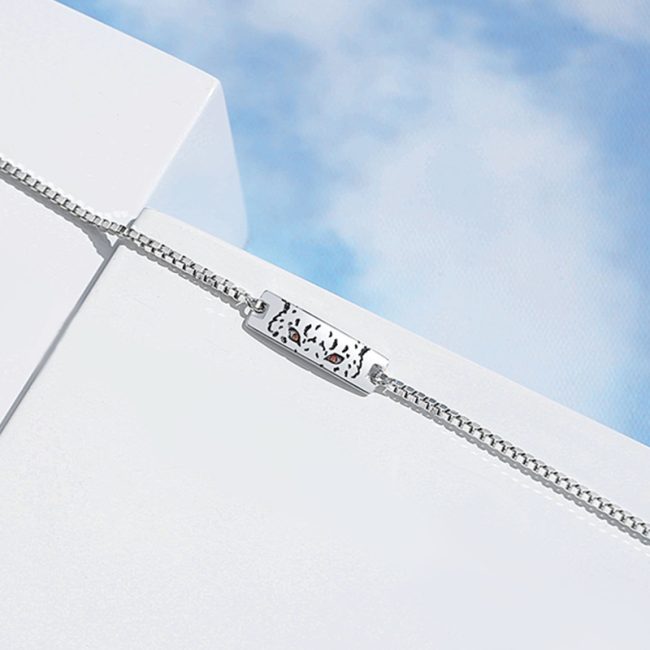 925 Sterling Silver Couple Cheetah Bracelets for women