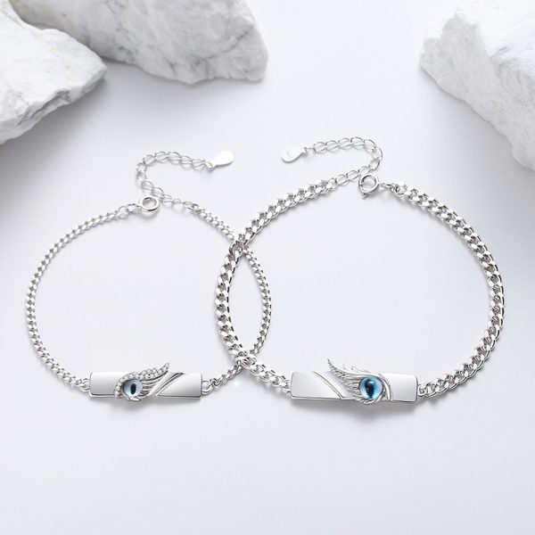 925 Sterling Silver Couple Bracelets With Evil Eye